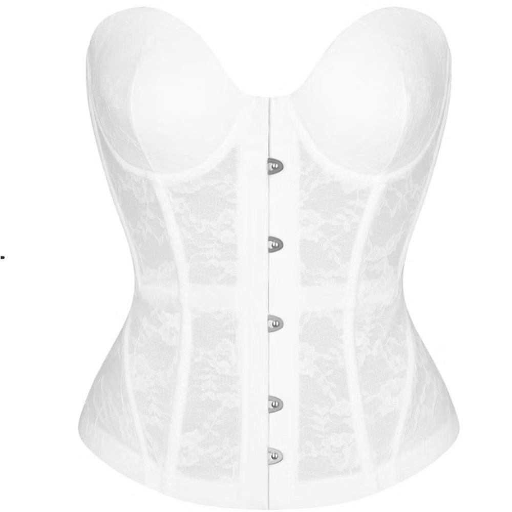 Elegant White Lace Corset